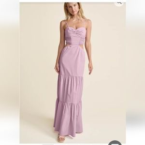Tie back cutout maxi dress